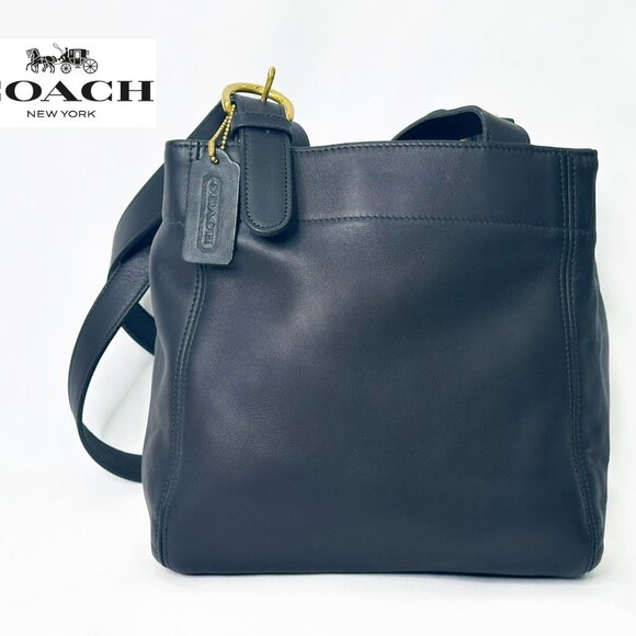 Vintage Coach 4157 SoHo Waverly Buckle Shoulder Bag Black Leather NWOT - Picture 2 of 16